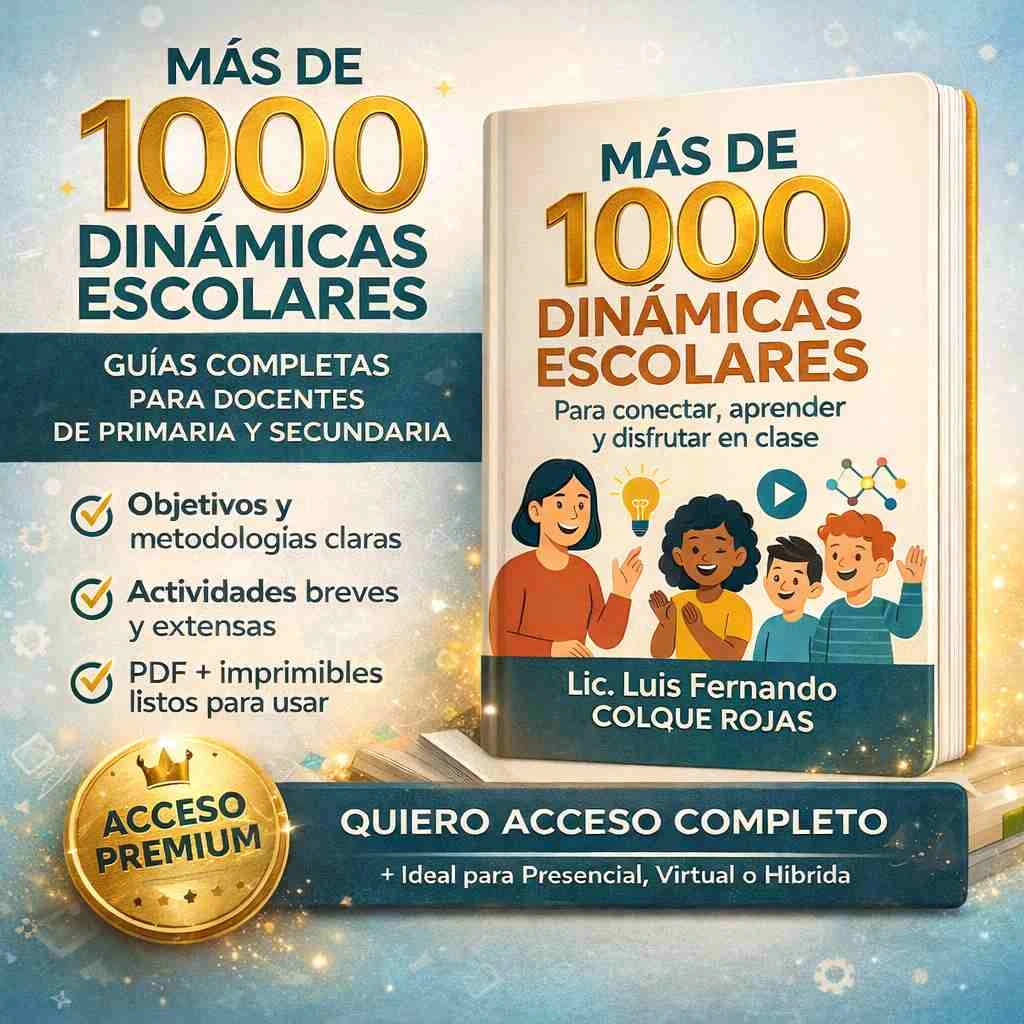 Portada y páginas de ‘Más de 1000 Dinámicas Escolares’