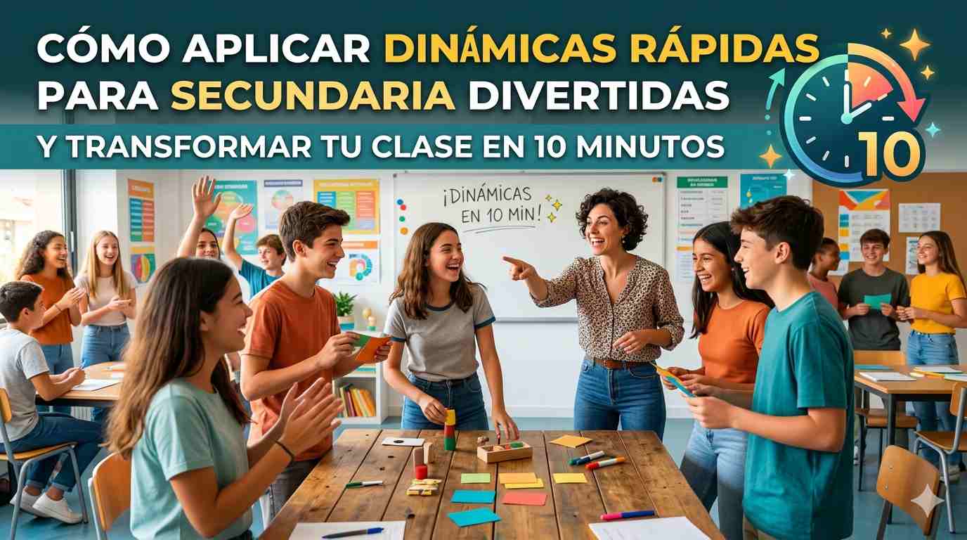 Cómo aplicar dinámicas rápidas para secundaria divertidas y transformar tu clase en 10 minutos