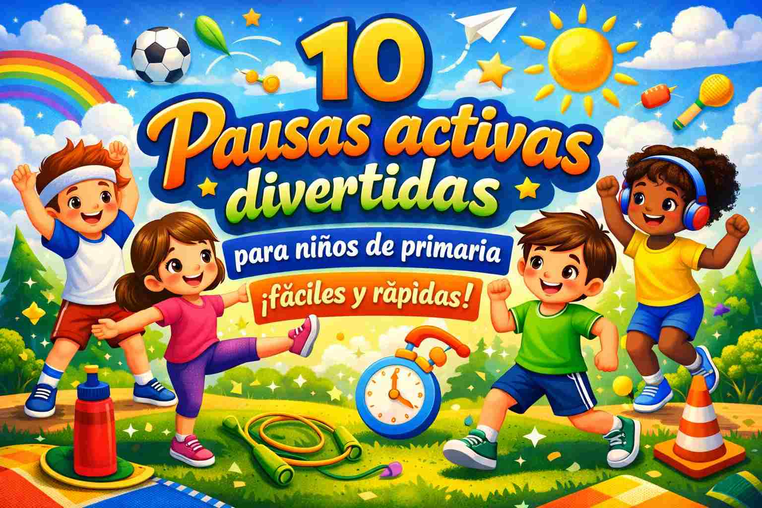 10 Pausas activas divertidas para niños de primaria fáciles y rápidas