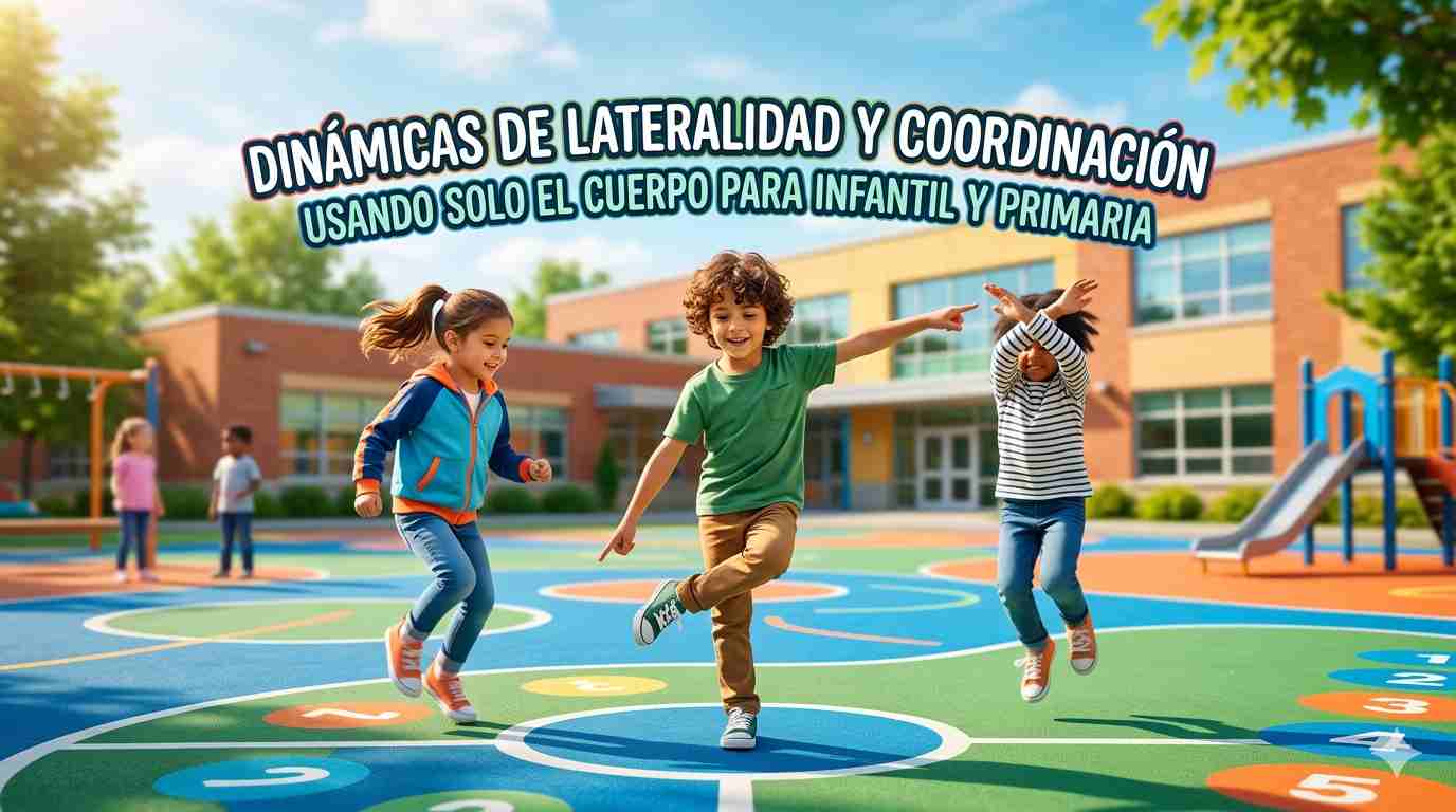 Dinámicas de lateralidad y coordinación usando solo el cuerpo para infantil y primaria