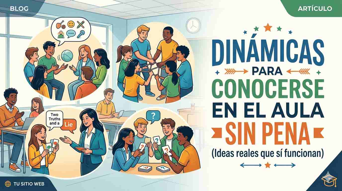 Dinámicas para conocerse en el aula sin pena (ideas reales que sí funcionan)