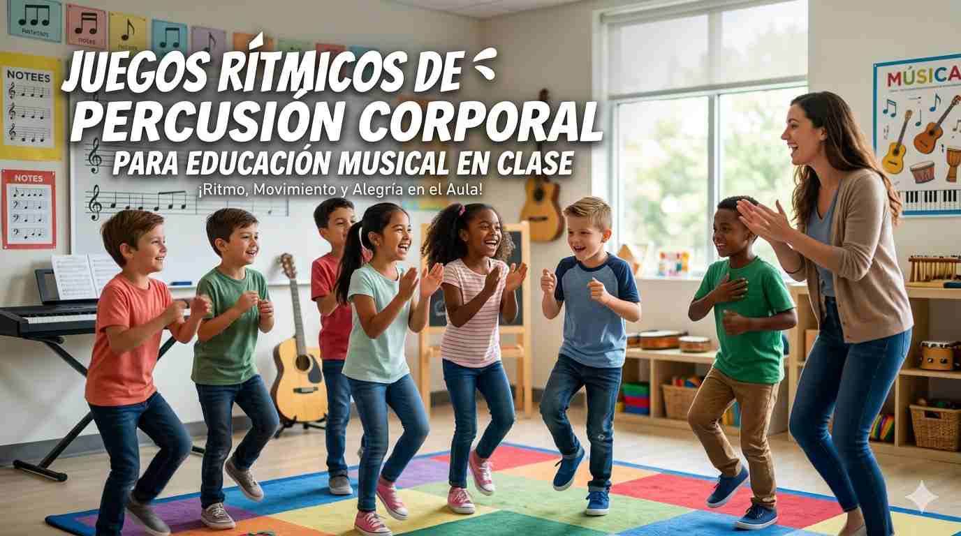Juegos rítmicos de percusión corporal para educación musical en clase