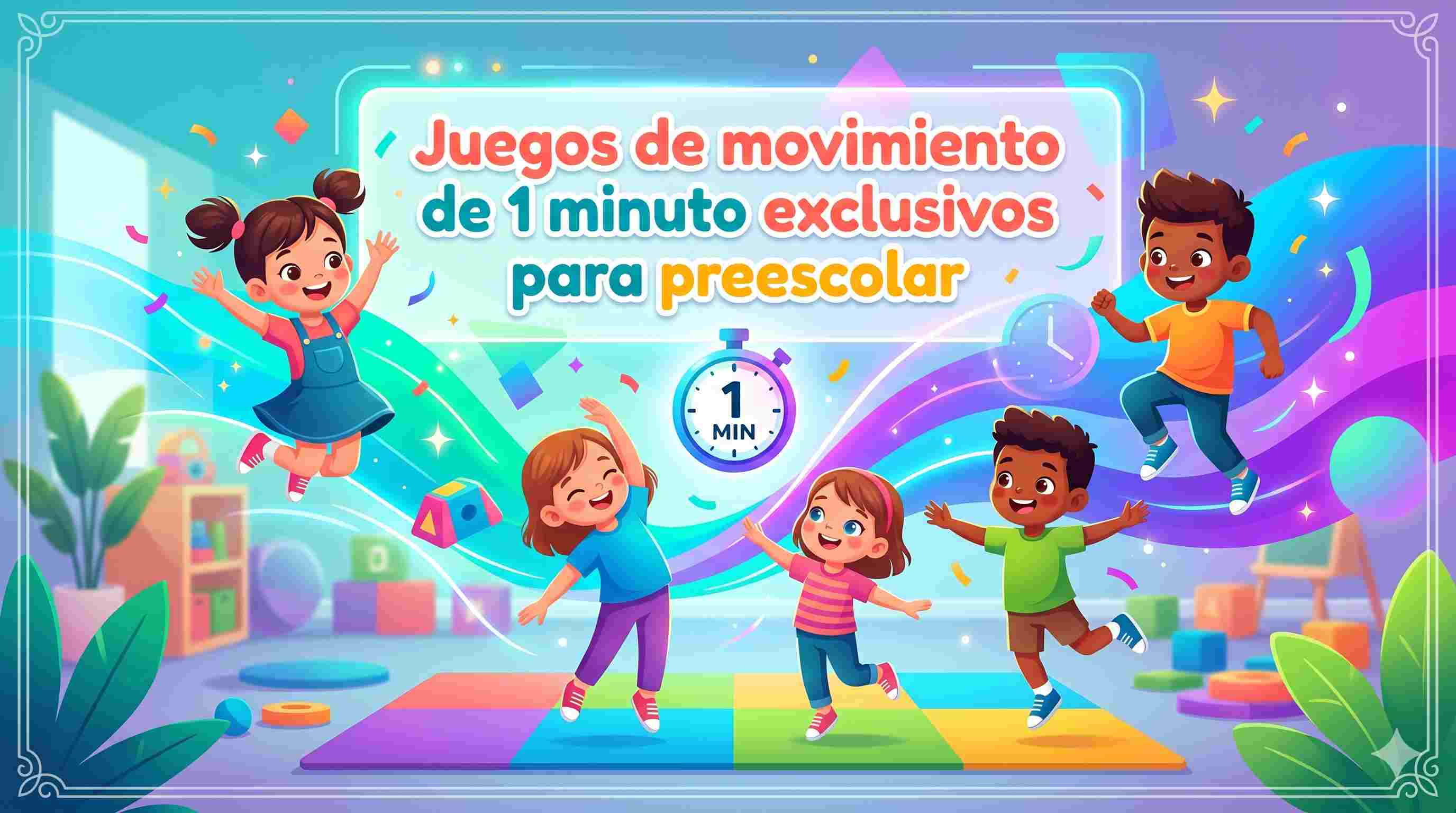 Los mejores Juegos de movimiento de 1 minuto exclusivos para preescolar