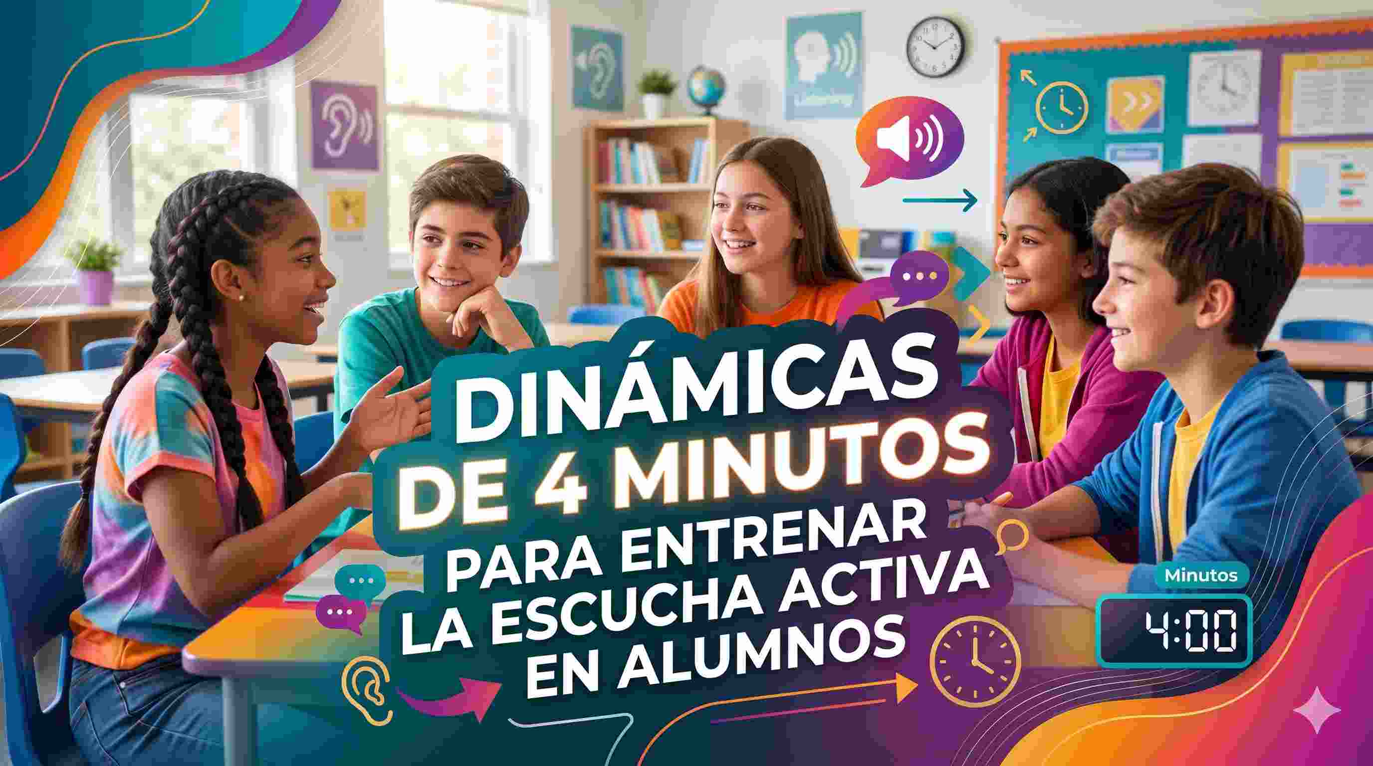 Dinámicas de 4 Minutos para Entrenar la Escucha Activa en Alumnos
