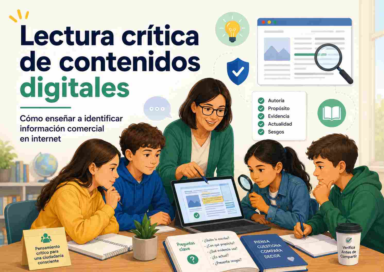 Lectura crítica de contenidos digitales: cómo enseñar a los estudiantes a identificar información comercial en internet